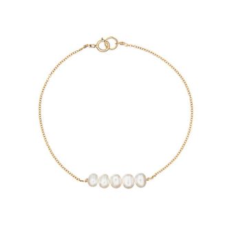 Lily & Roo Gold Pearl Cluster Bracelet