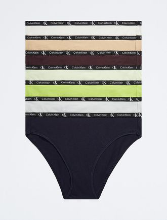 Calvin Klein Womens Calvin Klein 1996 Cotton Stretch 7-Pack Modern Bikini - Multi - XS