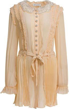 Self Portrait Selbstportr&auml;t-Plisseekleid aus Georgette