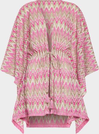 Ramy Brook McKala Zig-Zag Knit Caftan Coverup