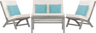 Safavieh Chaston 4 Piece Living Outdoor Set (Indoor / Outdoor)