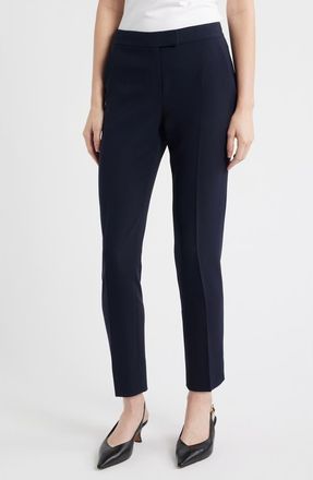 Theory Ibbey Admiral Crepe Pants in Deep Navy - G8E at Nordstrom, Size 00