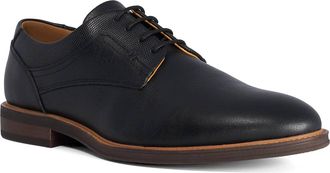 Dune London Mens Sollus - Leather Lace-Up Gibsons - Black - Size UK 10