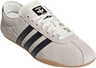 adidas Tokyo Low Top Suede Sneaker in Off White/Black/Gold Met at Nordstrom, Size 8.5