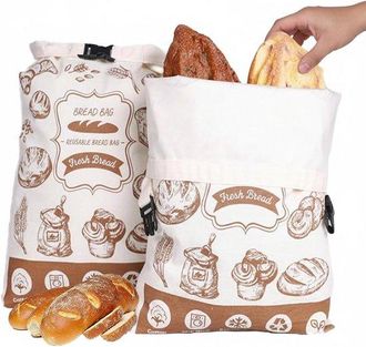 OEM Bolsa De Pan De Cera De Abeja, Bolsa Para Pan, Reutilizable, Bolsas De Pan Port&aacute;tiles, Prolonga La Vida &Uacute;til Del Pan, 3242 Cm, 2 Unidades