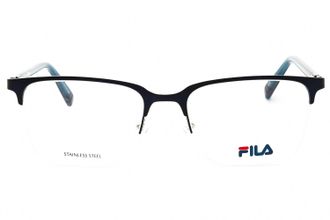 Fila VFI395 Rectangular Acetate-Metal Eyeglasses - Black
