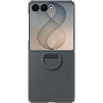 Samsung Silicio Back Cover Con Anillo Negro Magn&eacute;tico Samsung Galaxy Z Flip 8