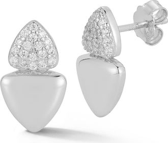 Glaze Jewelry Triangular Cubic Zirconia Stud Earrings in Silver at Nordstrom Rack