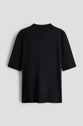 H&M Warming Turtleneck-T-Shirt in Slim Fit - Schwarz