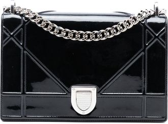 Dior Tweedekans Medium Patent Diorama Flap