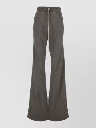 Rick Owens silk flared trousers paneled cut side pocket