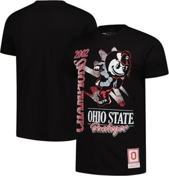 Mitchell & Ness Mens Mitchell & Ness Black Ohio State Buckeyes Retro Brush Mineral Wash T-Shirt at Nordstrom, Size Medium