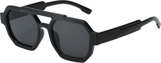 Generic Mens Outdoor Commuter Sunglasses Womens Vacation Sports Driver Sun Glasses(Black)