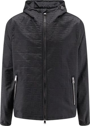 Fendi Blouson - Heren - Zomerjassen - Zwart - 2XL - Polyester - Jassen