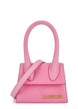 Jacquemus Le Chiquito Pink Leather Top Handle Bag, Bag, Pink, Leather - One Size