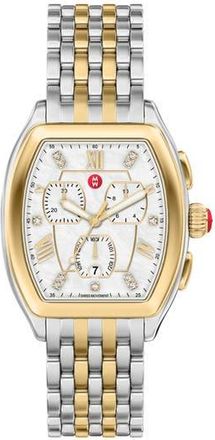 Michele Releve Diamond Two-Tone Bracelet Watch, 45mm - 0.04ct. in 2T Silver/gold at Nordstrom Rack