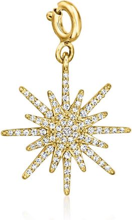 Ross-Simons Diamond North Star Charm in 18kt Gold Over Sterling