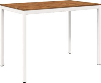 vidaXL Mesa De Bar Para Jard&iacute;n Natural Y Blanco 147 X 88,5 X 105 Cm Vidaxl