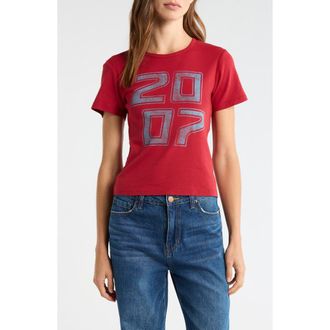 PacSun 2007 Skimmer Cotton Graphic T-Shirt in Red at Nordstrom, Size X-Small