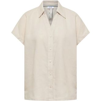 Cecil Blouses & Hemden - Dames - Blouses & Shirts - Beige - Maat: XL Linnen