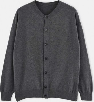 Trendyol MAN Heren Grijs Effen Lang Oversized Vesten