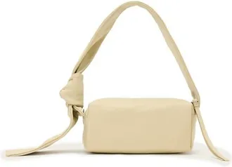 AllSaints Effie Knot Leather Shoulder Bag in Bone White at Nordstrom
