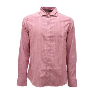 Armani Denim Jeans Shirt - Heren - Casual Overhemden - Rood - M - Denim - Overhemden