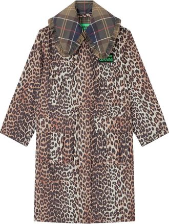 Ganni Cappotto con ruches - Marrone