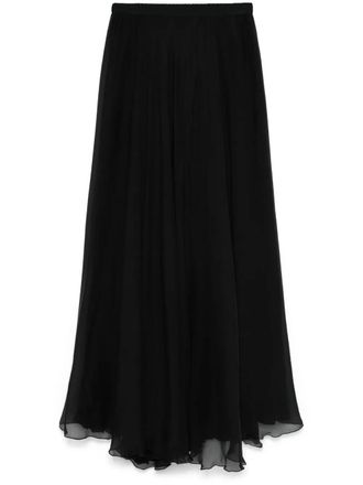 Forte_Forte silk georgette maxi skirt - women - Silk - 0 - Black