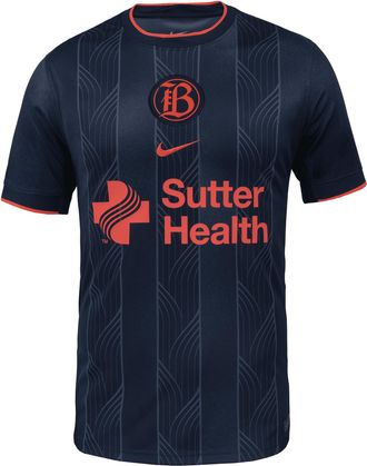 Nike Bay FC 2025 Stadium Away Nike Mens Dri-FIT NWSL Replica Jersey in Blue | P35556SFFC-THO