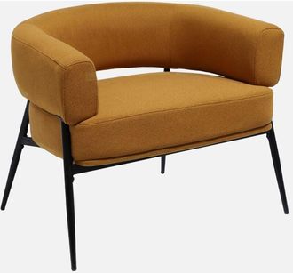 Sweeek Sweeek - Poltrona tessuto schienale incurvato piedi metallo