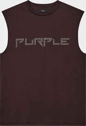 Purple Men & apos;s Mechanic Dirty Studded Tank Top