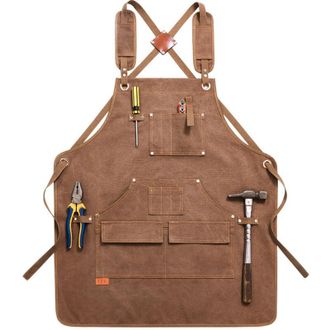 OEM Delantal De Lona Extragruesa, Multifuncional, Con Bolsillo, Para Cocinar, Manicuras, Limpieza, Uniformes, Carpinter&iacute;a, Mec&aacute;nica, Trabajo Agr&iacute;cola, Gan