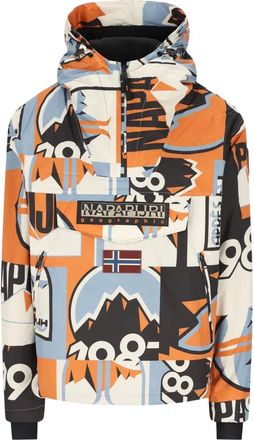 Napapijri Hoodie met logopatch - Beige