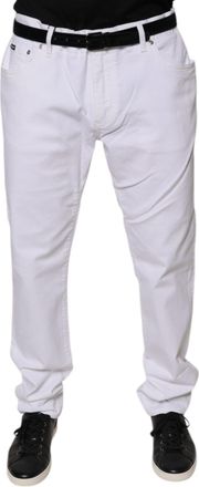 Dolce & Gabbana Mens White Cotton Jeans - Size EU 44 (Mens)