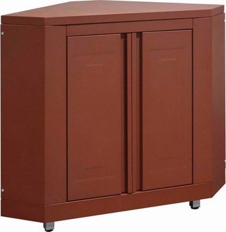 Oviala Mueble de esquina para cocina exterior, acabado ladrillo