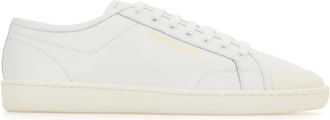 Saint Laurent Gym Low-Top Sneakers - Heren - Sneakers - Wit - 41 EU - Leer - Schoenen
