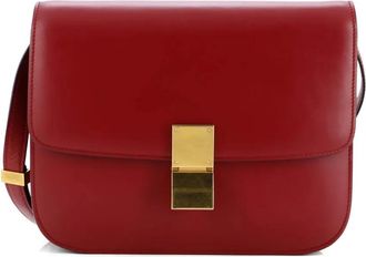 Celine Classic Box Bag Smooth Leather Medium crossbody bag - Rood