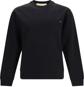 Valentino Garavani Black Cotton Mens Sweatshirt