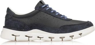 Clarks Nature Sneakers - Heren - Sneakers - Blauw - 41 EU - Leer - Schoenen