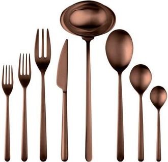Mepra Linea Flatware Set - 43 Pieces in Ice Bronze at Nordstrom