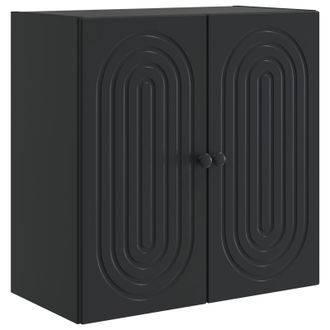 vidaXL Armario De Pared Negro 59 X 31 X 60 Cm Madera De Ingenier&iacute;a Vidaxl