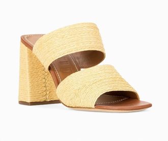 Staud Womens Skylar Heels In Natural Raffia