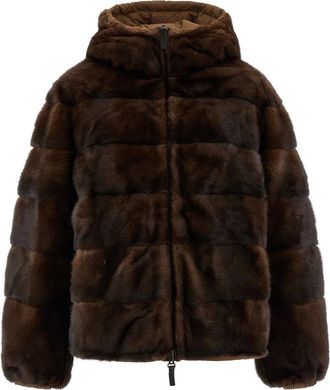 Yves Salomon Mujer, Chaquetas, Marr&oacute;n, Talla: M