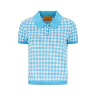 Guest In Residence Polo Shirts, female, Multicolor, Size: XS Gingham Shrunken Polo