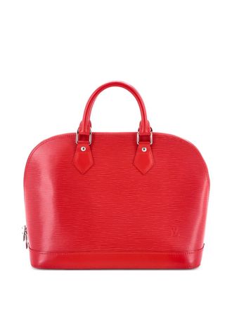 Louis Vuitton Borsa a mano Alma PM in pelle &Eacute;pi con tracolla - Rosso