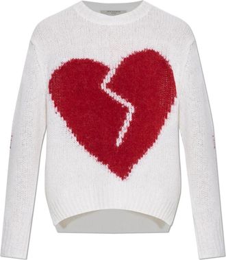 AllSaints Pullover Luvheart - Dames - Ronde hals truien - Wit - XS - Wol - Truien & Vesten