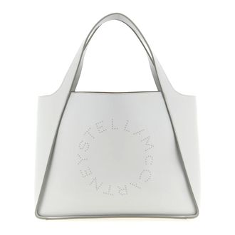 Stella McCartney Stella McCartney, Handbags, female, Gray, Size: ONE SIZE Logo Tote Bag