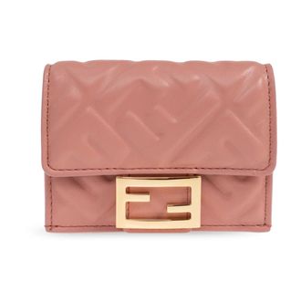 Fendi Baguette Micro Trifold - female - Fendi - Wallets & Cardholders - Pink - ONE SIZE - Accessories