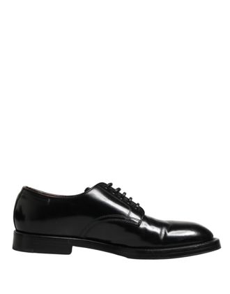 Dolce & Gabbana Black Lace Up Leather Dress Derby Men Mens Shoes (Pre-Owned)